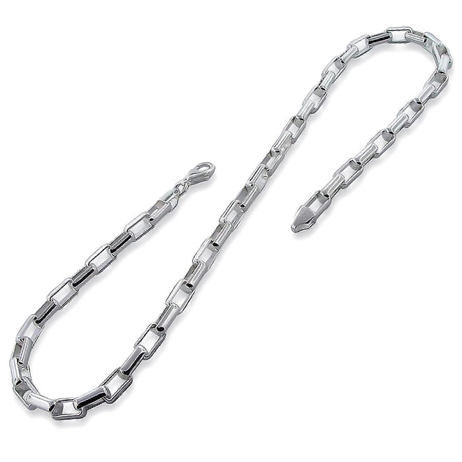 Sterling Silver Round Box Chain Necklace 5.5mm