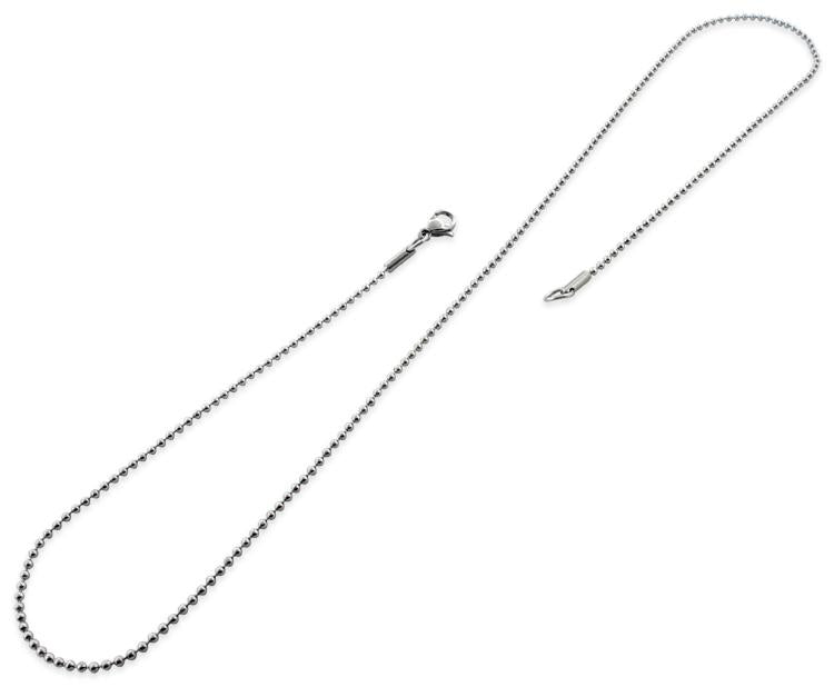 Stainless Steel 22" Bead Chain Necklace 1.6 MM