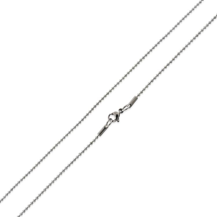 Stainless Steel 24" Bead Chain Necklace 1.6 MM