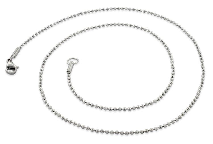 Stainless Steel 30" Bead Chain Necklace 1.6 MM