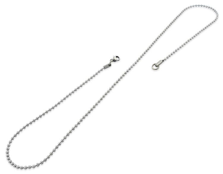 Stainless Steel 30" Bead Chain Necklace 2.0 MM