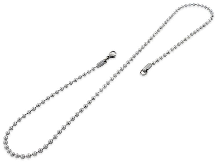 Stainless Steel 30" Bead Chain Necklace 3.0 MM