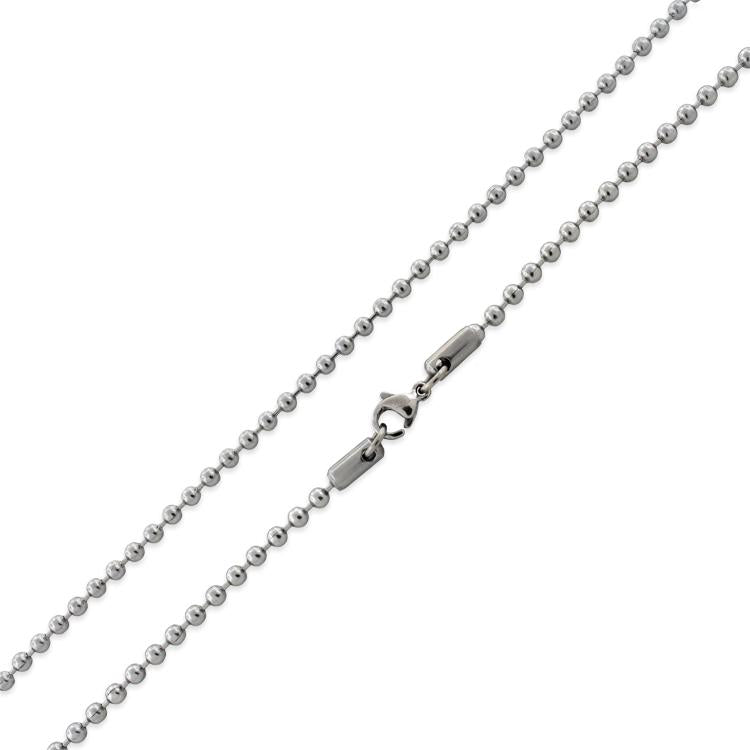 Stainless Steel 18" Bead Chain Necklace 3.0 MM