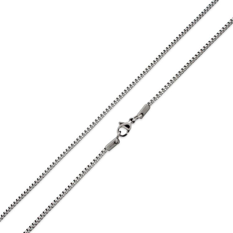Stainless Steel 22" Box Chain Necklace 1.9 MM
