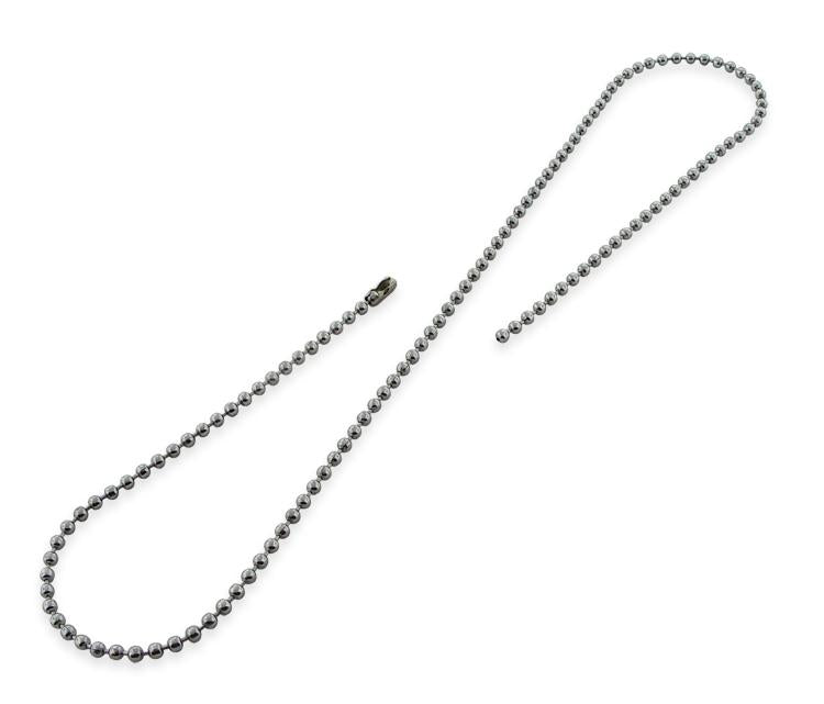 Stainless Steel 20" Dogtag Bead Chain Necklace 2.0mm