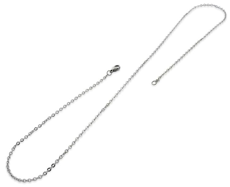 Stainless Steel 24" Flat Rollo Chain Necklace 2.0 MM