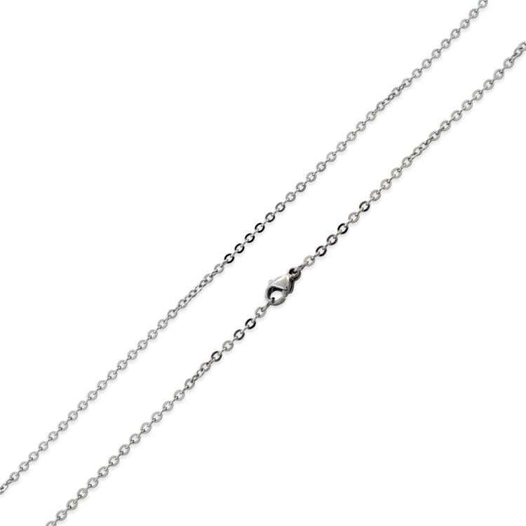 Stainless Steel 22" Flat Rollo Chain Necklace 2.0 MM