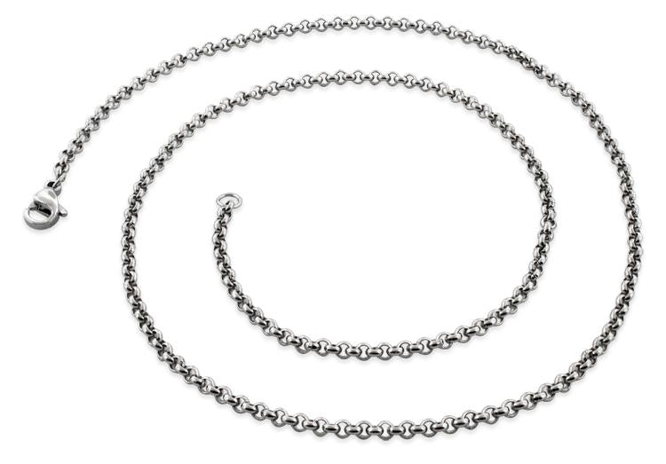 Stainless Steel 18" Rollo Chain Necklace 2.5 MM