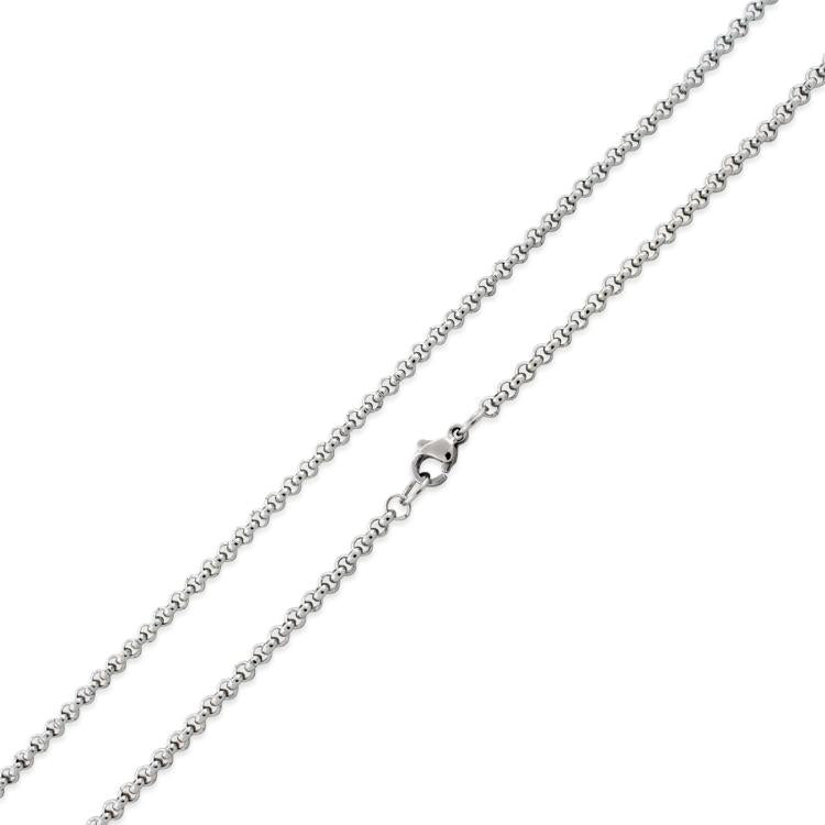 Stainless Steel 22" Rollo Chain Necklace 3.0 MM