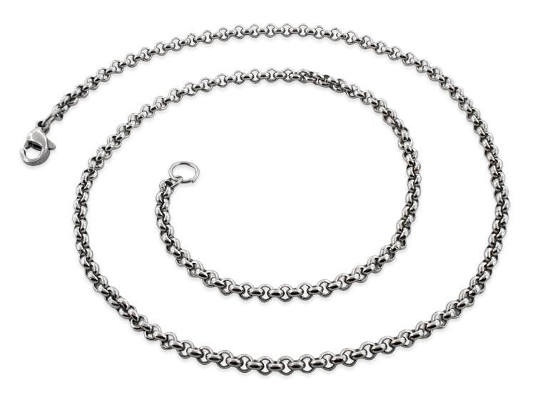 Stainless Steel 24" Rollo Chain Necklace 3.0 MM