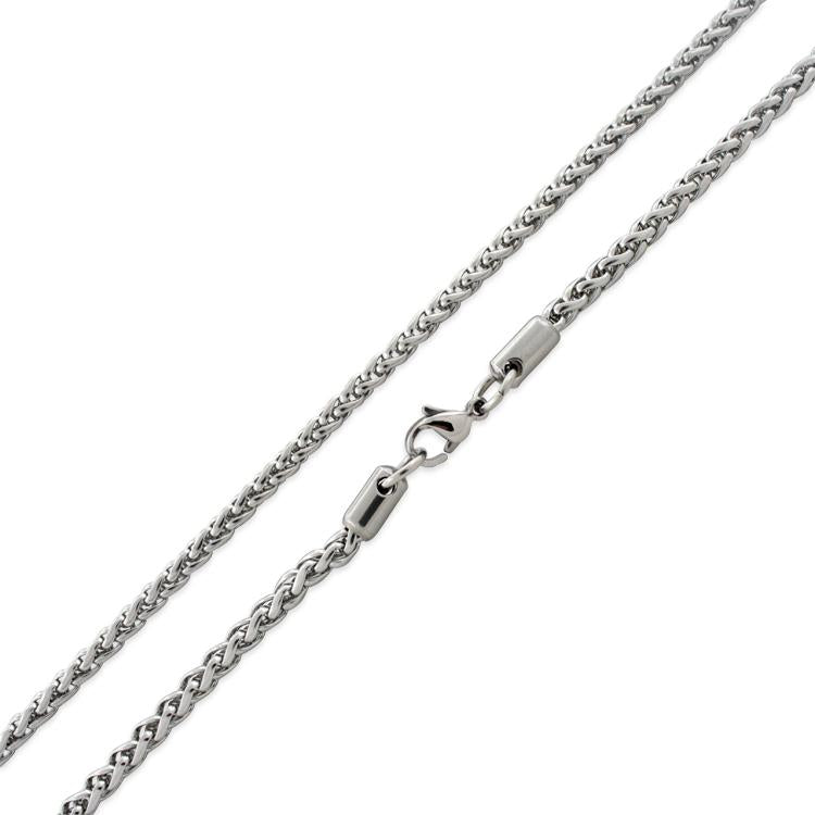 Stainless Steel 24" Spiga Chain Necklace 4.0 MM