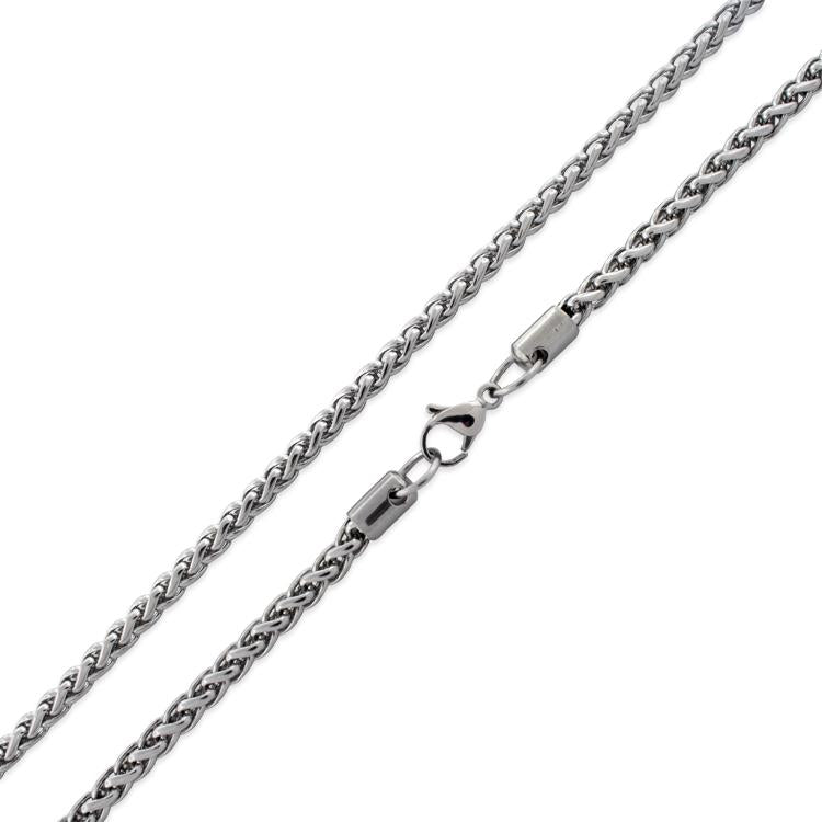 Stainless Steel 24" Spiga Chain Necklace 5.0 MM