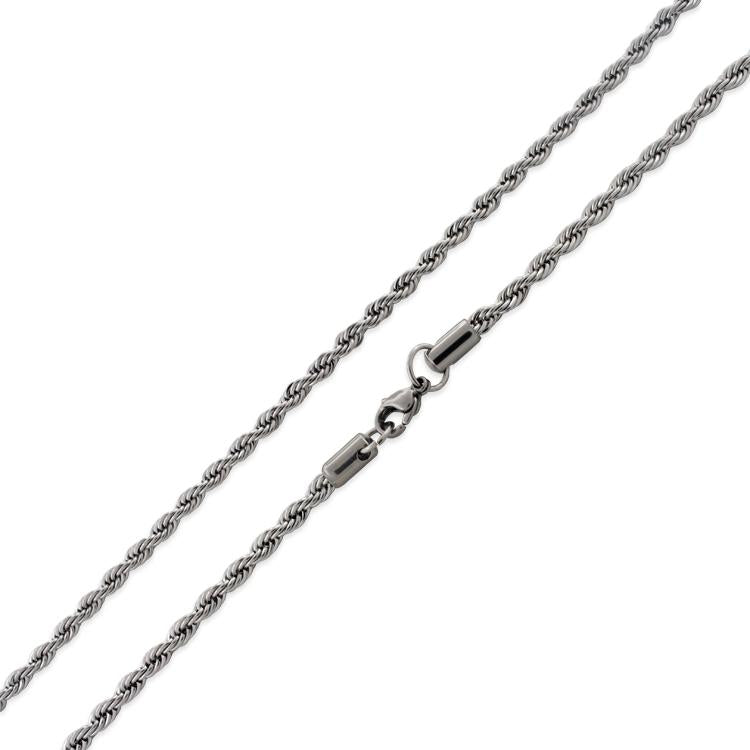 Stainless Steel 22" Rope Chain Necklace 4.0 MM