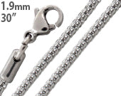Stainless Steel 30" Snake Skin Mesh Chain Necklace 1.9 MM