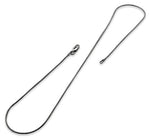 Black Rhodium Sterling Silver Snake Chain 0.9MM
