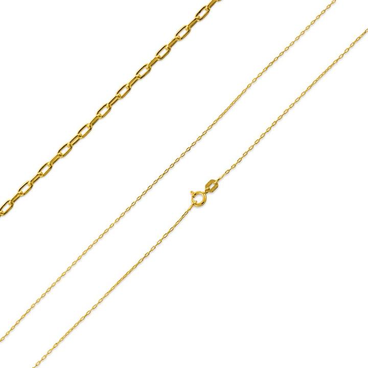 Gold Plated Sterling Silver Forz D/C Chain 1MM