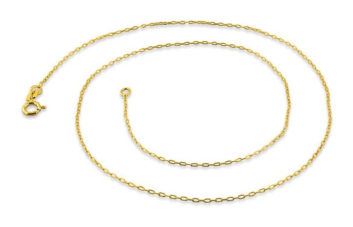 Gold Plated Sterling Silver Forz D/C Chain 1MM