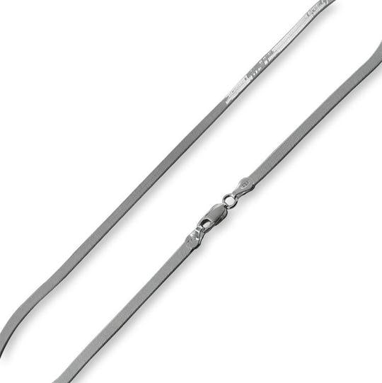 Rhodium Sterling Silver Magic Herringbone Chain 3.3MM