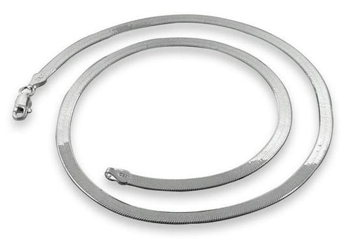 Rhodium Sterling Silver Magic Herringbone Chain 3.3MM