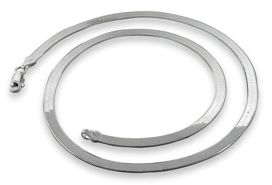 Rhodium Sterling Silver Magic Herringbone Chain 3.3MM