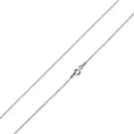 Rhodium Sterling Silver Bead Chain 1.0MM