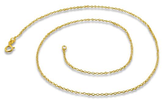 14K Gold-Plated Sterling Silver Cable Chain Necklace 1.15mm