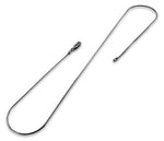 Black Rhodium Sterling Silver 8 Sided Snake Chain 1MM