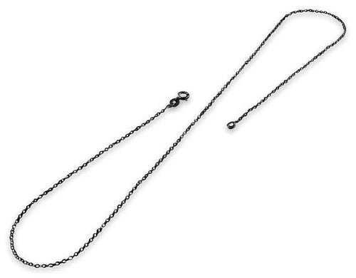 Black Rhodium Sterling Silver Cable Chain 1.1MM