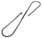 Black Rhodium Sterling Silver Curb Chain 3.0MM