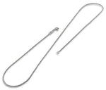 Rhodium Sterling Silver Box Chain 0.85MM