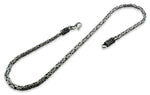 Sterling Silver 20" Round Byzantine Chain Necklace - 4.2MM