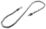 Sterling Silver 8" Round Byzantine Chain Bracelet - 5.0MM