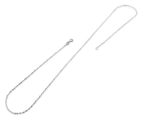 Sterling Silver Flat Cable Twisted Chain 1.3mm