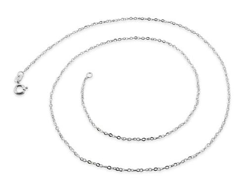 Sterling Silver Flat Cable Twisted Chain 1.3mm