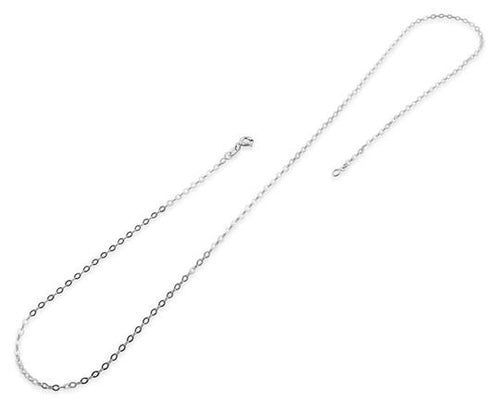 Sterling Silver Long Flat Cable Chain 1.75mm