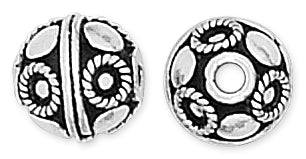 Sterling Silver Bali Style Bead 11mm