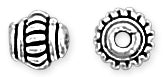 Sterling Silver Bali Style Bead Screw Pendant 5mm - Pack of 2