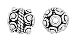 Sterling Silver Bali Style Bead Small Round Pendant 7mm