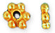 Sterling Silver Bali Style Beads 3.4mm Gold Plated - Pack of 6