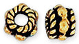 Sterling Silver Bali Style Beads 4.5mm Gold Plated - Pack of 4