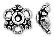 Sterling Silver Bali Style Cap 10mm - Pack of 2