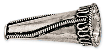 Sterling Silver Bali Style Cone 11x29mm