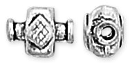 Sterling Silver Bali Style Cross Bead 8mm - Pack of 2