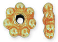 Sterling Silver Bali Style Flower Beads 5.75mm Gold Plated - Pack of 2