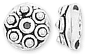 Sterling Silver Bali Style Flower Cap 8mm - Pack of 2