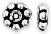 Sterling Silver Bali Style Flower Spacer 5mm - Pack of 4