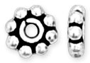 Sterling Silver Bali Style Flower Spacer 6.5mm - Pack of 2