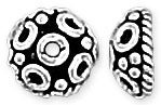 Sterling Silver Bali Style Rope Hem Cap 7mm - Pack of 2