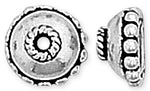 Sterling Silver Bali Style Round Cap 9mm