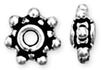 Sterling Silver Bali Style Rudder Spacer 7mm - Pack of 2